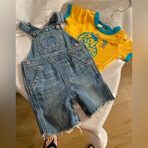Baby Gap cut off overalls & Tucker Tate T-Shirt combo or individual items.